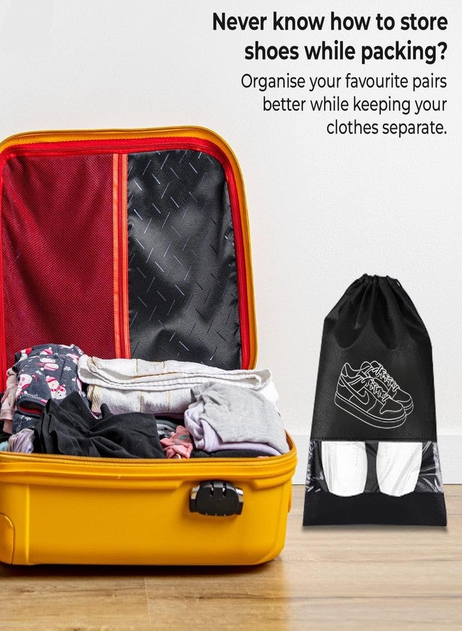Kriva Export Shoe Bag for Travel Bag for Man & Women Shoe Cover for Storage at Home Gym Reusable Travelling Accessories Organizer Pouch Travel Essentials Footwear Bags for Travelling Men (4) - Image 5